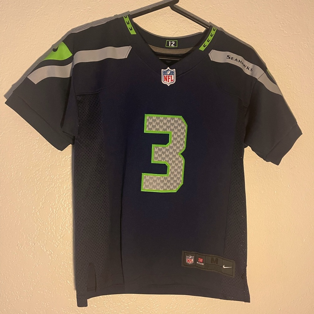 Nike Russell Wilson Jersey Kids Size M Seattle Seahawks 12th man